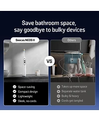 Soocas Neos Ii Electric Toothbrush with Water Flosser, Sonic Electric Toothbrush for Adults, Cordless Water Flosser for Travel