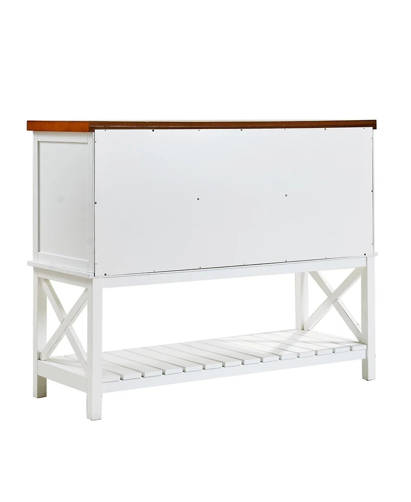 Flynama Bar Cabinet Console Table with 2 Doors, 1 Drawer and Wine Rack