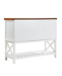 Flynama Bar Cabinet Console Table with 2 Doors, 1 Drawer and Wine Rack