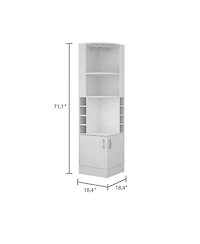 Flynama Bar Cabinet with 1 Cabinet, 2 Shelfs Finish