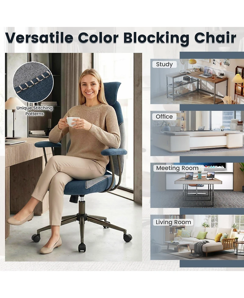 Gouun Ergonomic Office Chair with 2D Headrest and Rocking Backrest