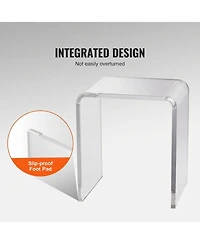 Gouun Acrylic C-Shaped End Tables Set of 2 Lucite