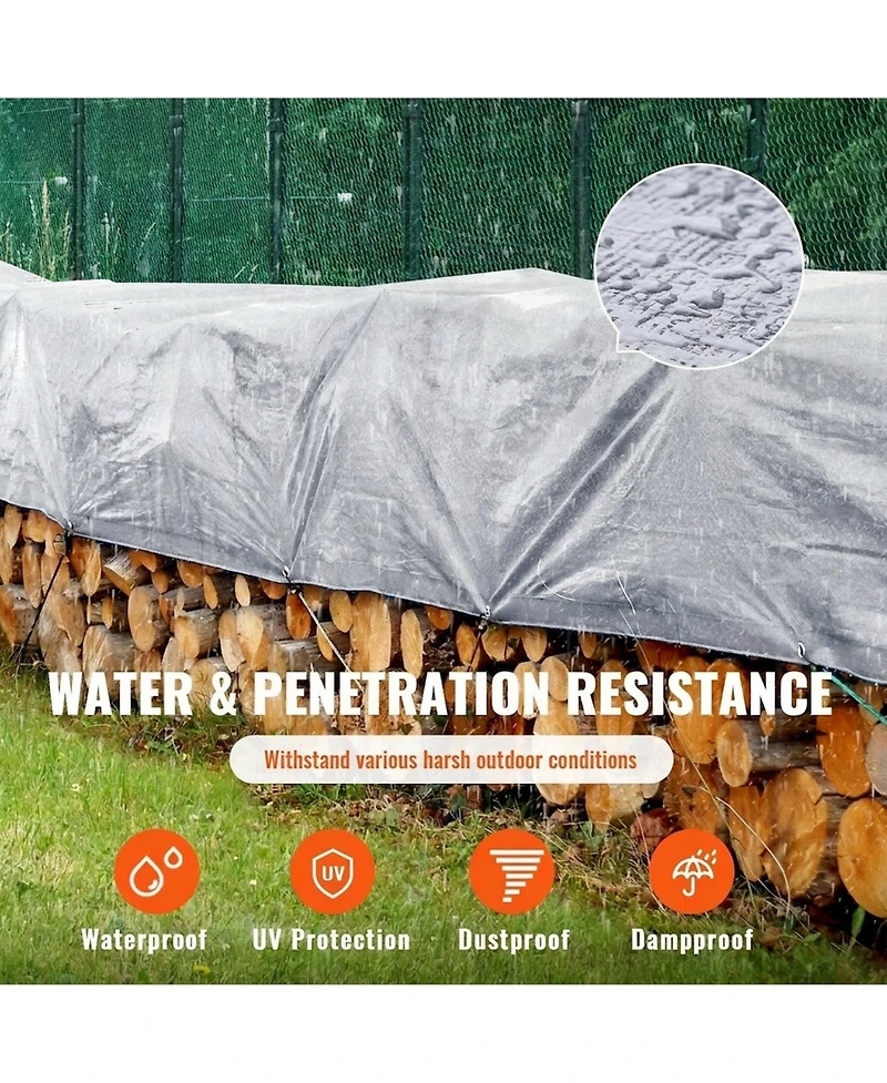 Sugift Waterproof Outdoor Cover Tarp 10 Mil Uv and Temperature Resistant