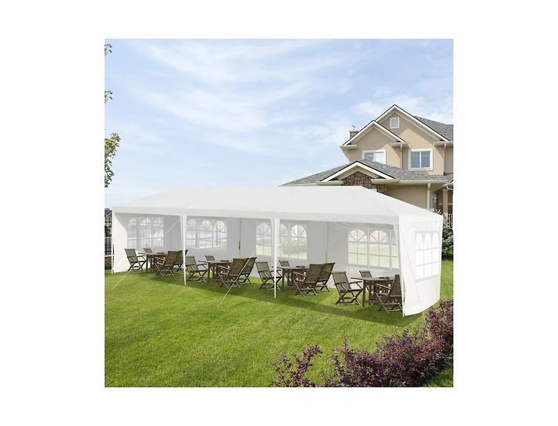 Clihome 10 x 30 Feet Canopy Tent with 5 Removable Sidewalls for Party Wedding