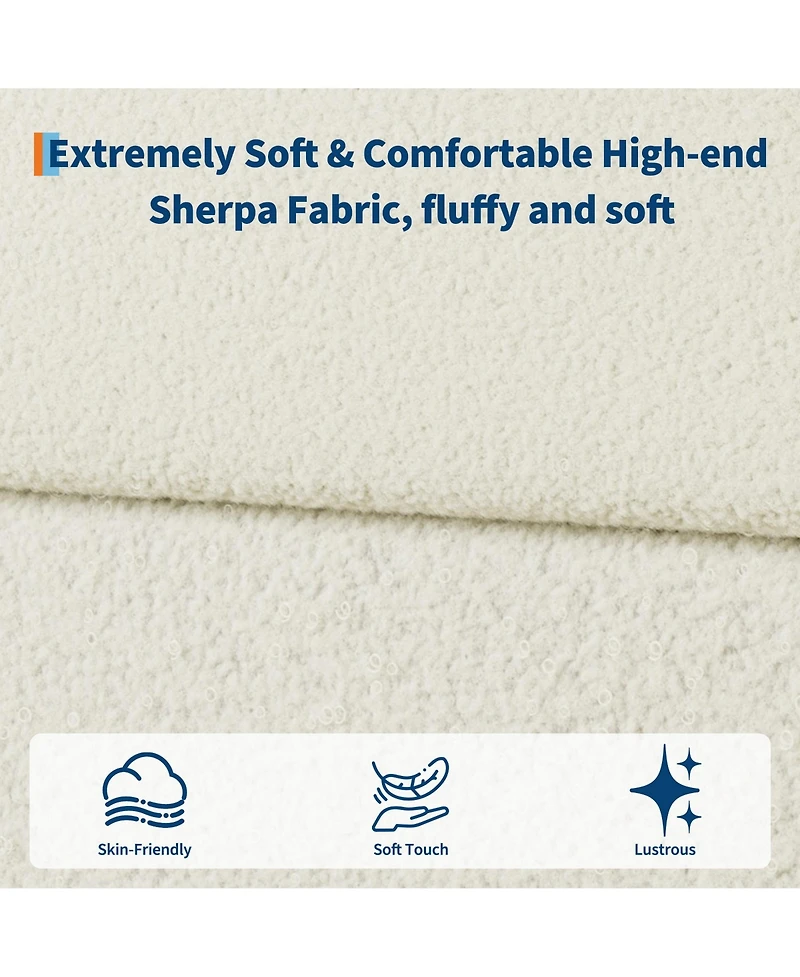 Homfan Soft Upholstered Kids Bed Frame with Headboard, Low Profile Platform, Strong Wooden Slats, Noise-Free, No Box Spring Needed