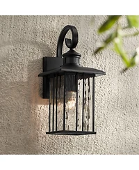 John Timberland Deaver 15 1/2" High Farmhouse Rustic Outdoor Wall Light Fixture Mount Porch House Motion Sensor