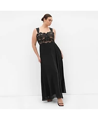 City Chic Women's Sweet Evie Chiffon Maxi Dress