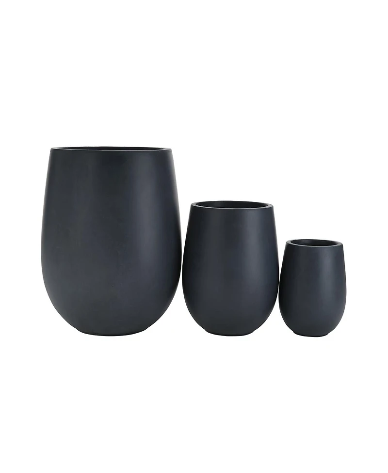 Streamdale Furniture Lightweight Round Outdoor Planter Set