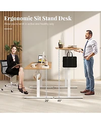 Gouun Electric Standing Desk , Height 28-46 in, 200 lbs