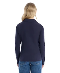 Wilt Clothing Women's Scoop Neck Long Sleeve Polo Tee