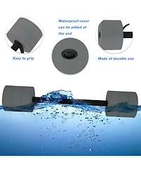 Hikeen Aquatic Exercise Eva Foam Water Dumbbells Pool Resistance Barbells, Set of 2