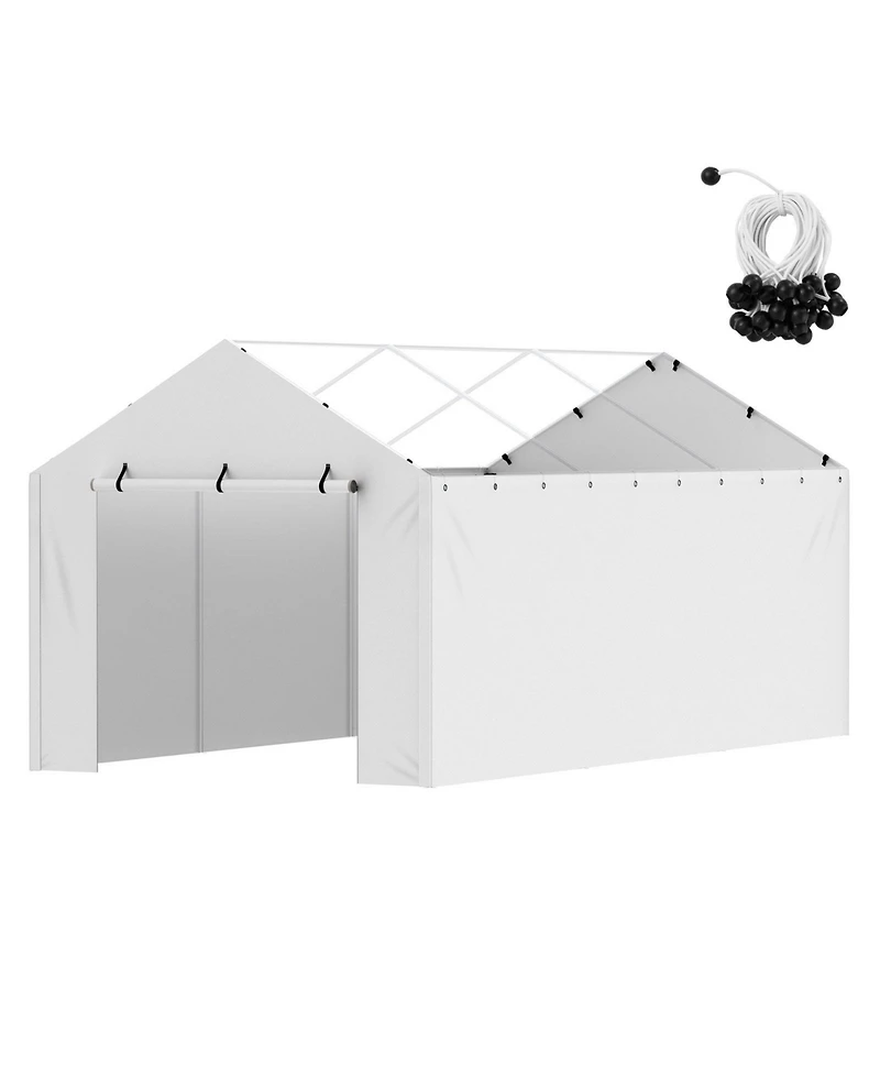 Sugift 10 x 20 ft Carport Replacement Canopy Cover Waterproof Uv Protected