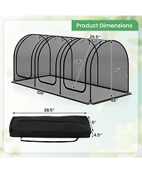 Sugift Large Tunnel Crop Cage with Roll Up Zippered Doors