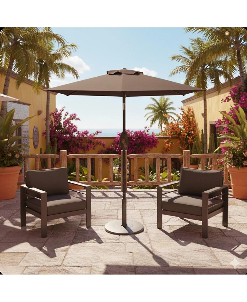 Mondawe 7.5 Ft Market Patio Umbrella with Crank & 45degree(s) Tilt (No Base)