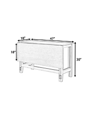 Rainsken Farmhouse Extendable Dining Table with Folding Drop Leaf, Space-Saving Wood Table for Kitchen and Living Room