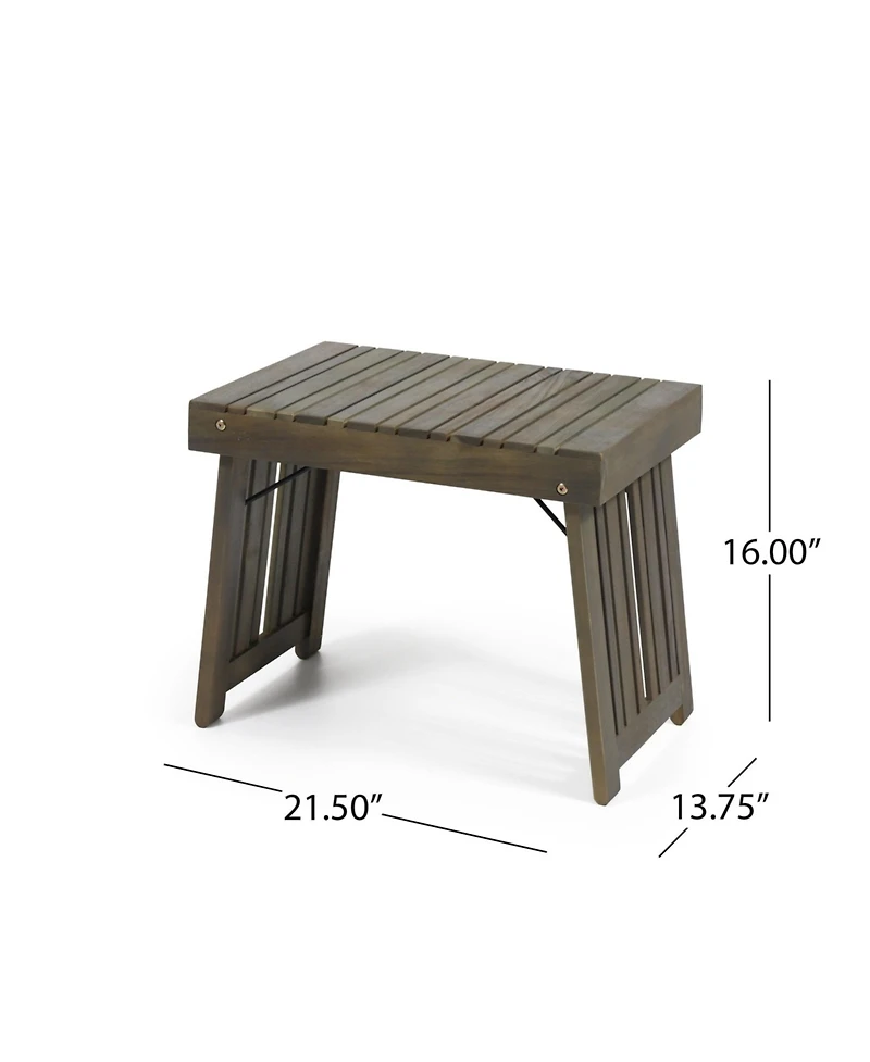 Mondawe Foldable Outdoor Side Table, Compact Patio Accent Table