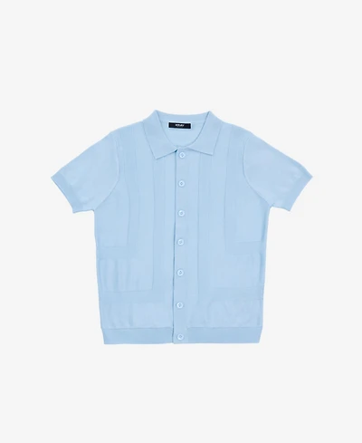 Xray Boys 4-18 Button-Up Short Sleeve Sweater Shirt