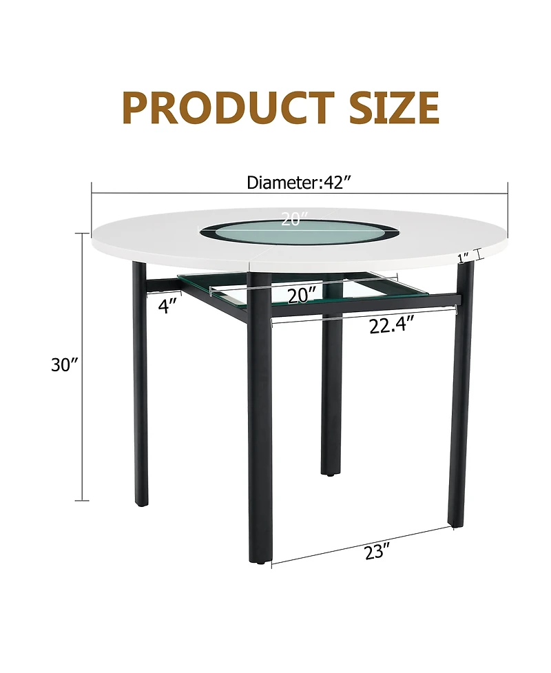 Rainsken 42'' Round Dining Table