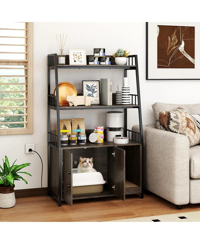 Cozito Cat Litter Box Enclosure 52 in Charging Station