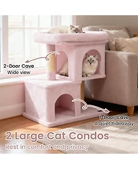 Cozito Cat Tree 24 in Space-Saving with Perch and 2 Condos