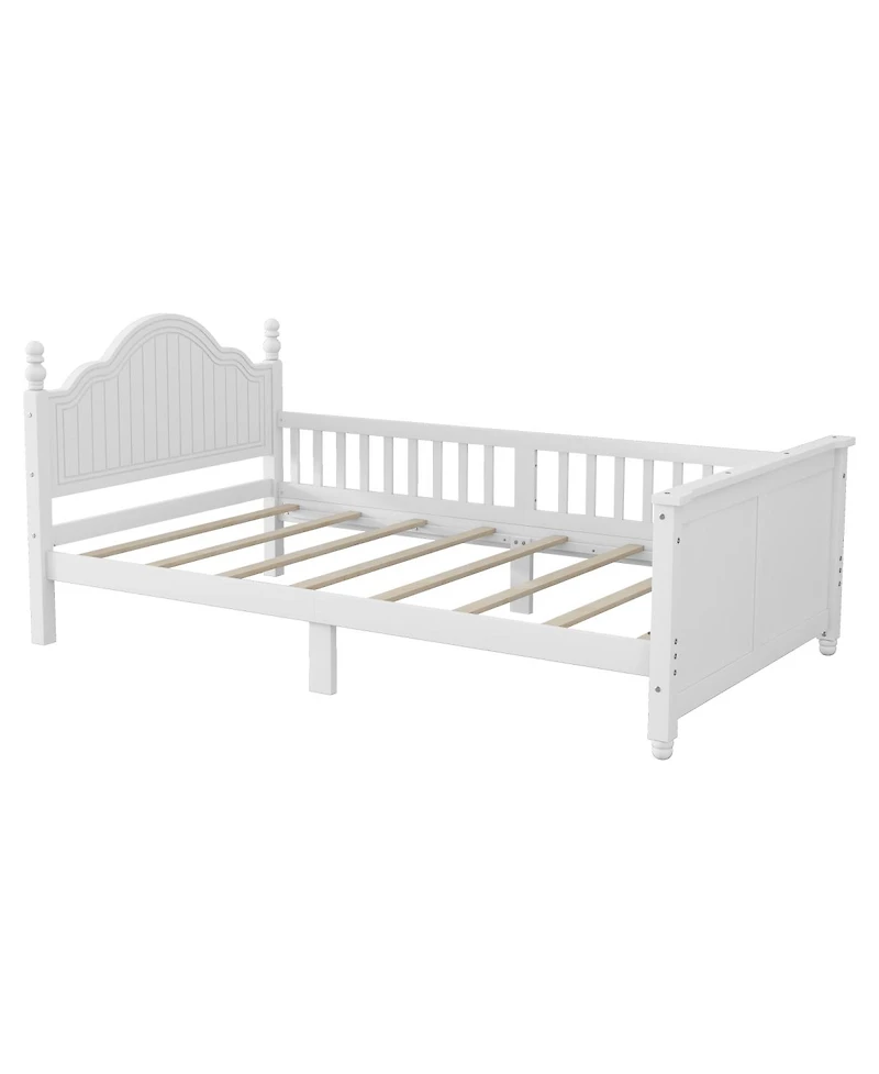 Streamdale Furniture Wood Twin Platform Bed with Headboard/Footboard