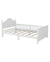 Streamdale Furniture Wood Twin Platform Bed with Headboard/Footboard