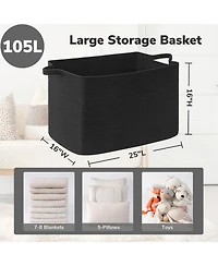 Gnuadz Woven Rope Storage Basket Rectangle