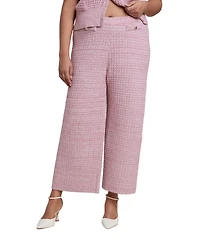 Eloquii Women's Tweed Effect Sweater Pant