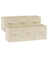 Gnuadz 6-pack Collapsible Fabric Storage Cubes Organizer With Handles Gift Basket