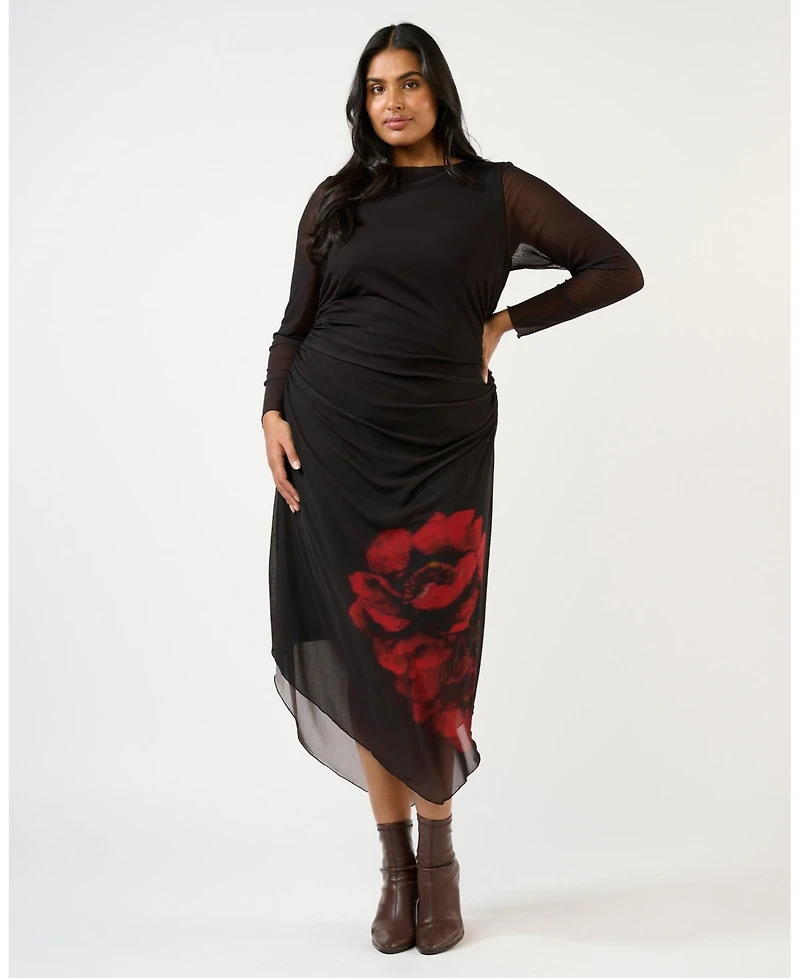 Estelle Women's Raya Asymm Mesh Dress