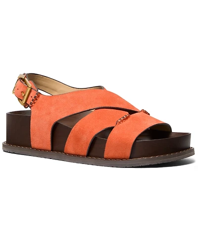 Michael Kors Women's Raven Buckle Flat Footbed Sandals