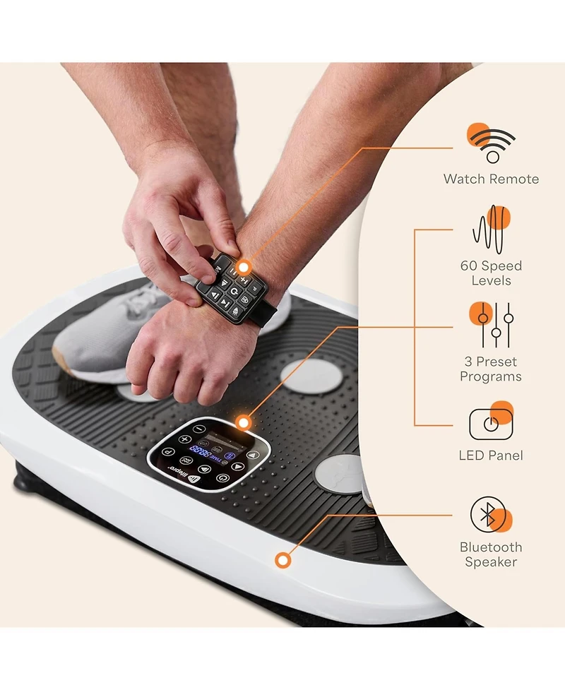 Lifepro Rumblex Plus 4D Vibration Plate Exercise Machine – Triple Motor Full Body Vibrating Plate for Weight Loss & Lymphatic Drainage