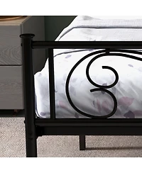 Homfan Bed Frame with Adjustable Headboard
