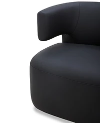 Clarie Leather Accent Swivel Chair