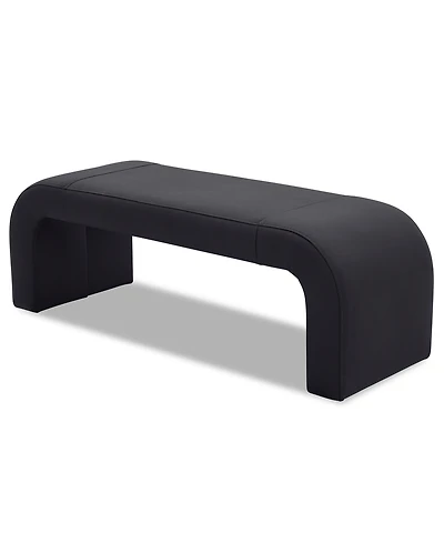 Furniture Clarie Leather Ottoman