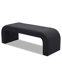 Furniture Clarie Leather Ottoman