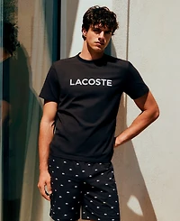 Lacoste Men's Crewneck T-Shirt and Pajama Shorts, 2-Piece Set