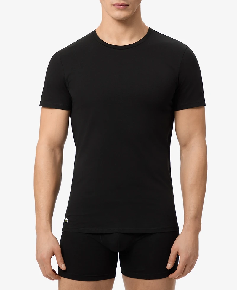 Lacoste Men's 5-Pack Slim Fit Crewneck Undershirts