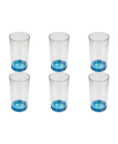 Abode Homewares Fine Ribbed Double Old Fashioned Glasses, Set of 6