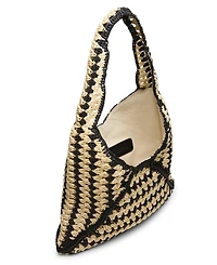 Steve Madden Voodoo Raffia Large Hobo Handbag