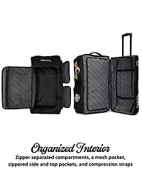 Von Dutch Signature Patch 28" Checked Rolling Duffel