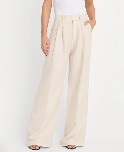 Good American Women's Mid-Rise Wide Leg Trousers