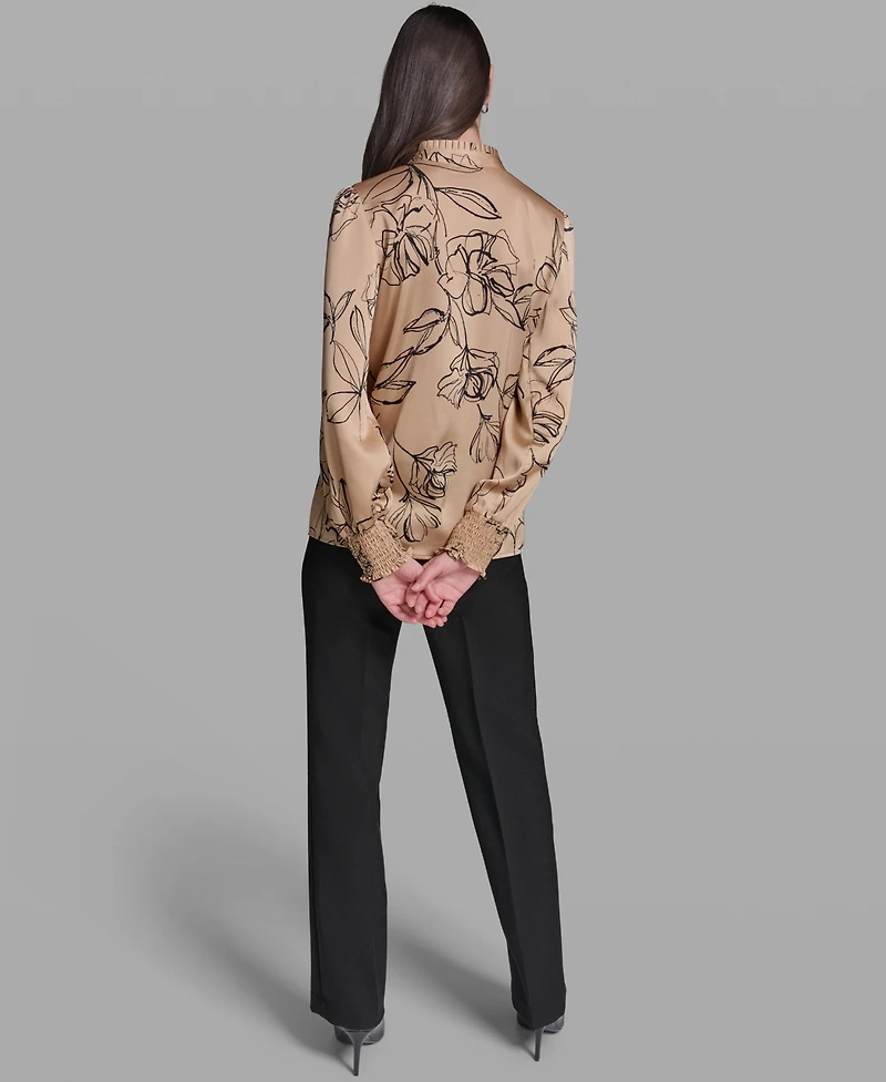 Karl Lagerfeld Paris Women's Mock Neck Top