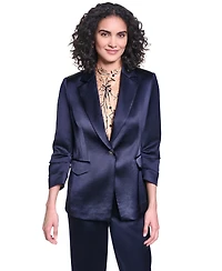 Karl Lagerfeld Paris Women's Collared One-button Jacket