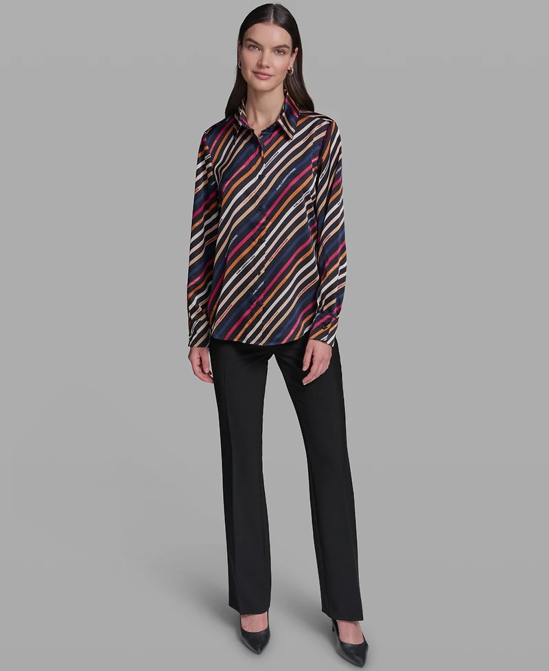 Karl Lagerfeld Paris Women's Collared Top