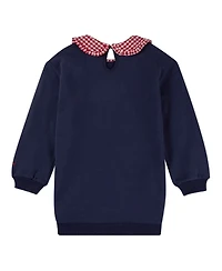 MeMoi Child Gingham Ruffled Collar Sweatshirt Dress