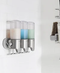 Simplehuman Triple Wall Mount Pump Shower Soap Dispenser