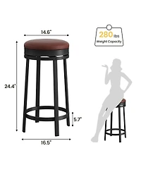 gaomon Swivel Bar Stools ,Counter Height Kitchen Bar Chairs