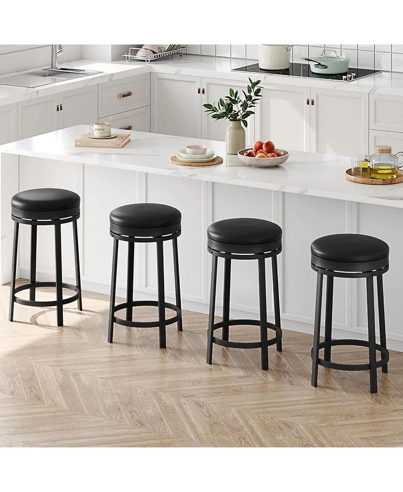 gaomon Dining Chair Swivel Bar Stool , Counter Height Bar Stool for Kitchen Dining Room