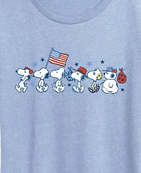 Hybrid Apparel Plus Peanuts Snoopy Sibs Americana Short-Sleeve Graphic T-Shirt
